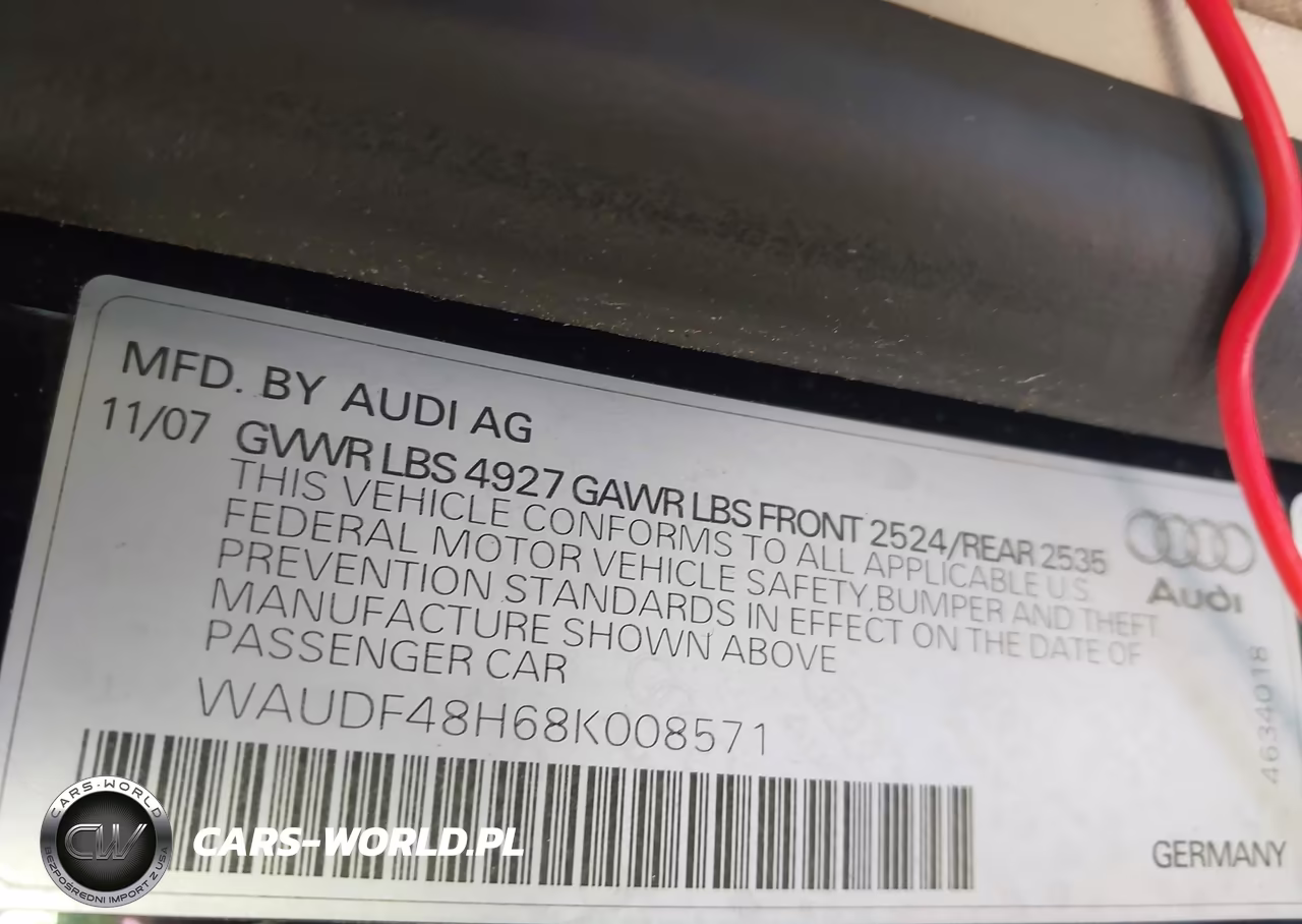 2008 Audi A4 2.0T VIN:WAUDF48H68K008571 - 9