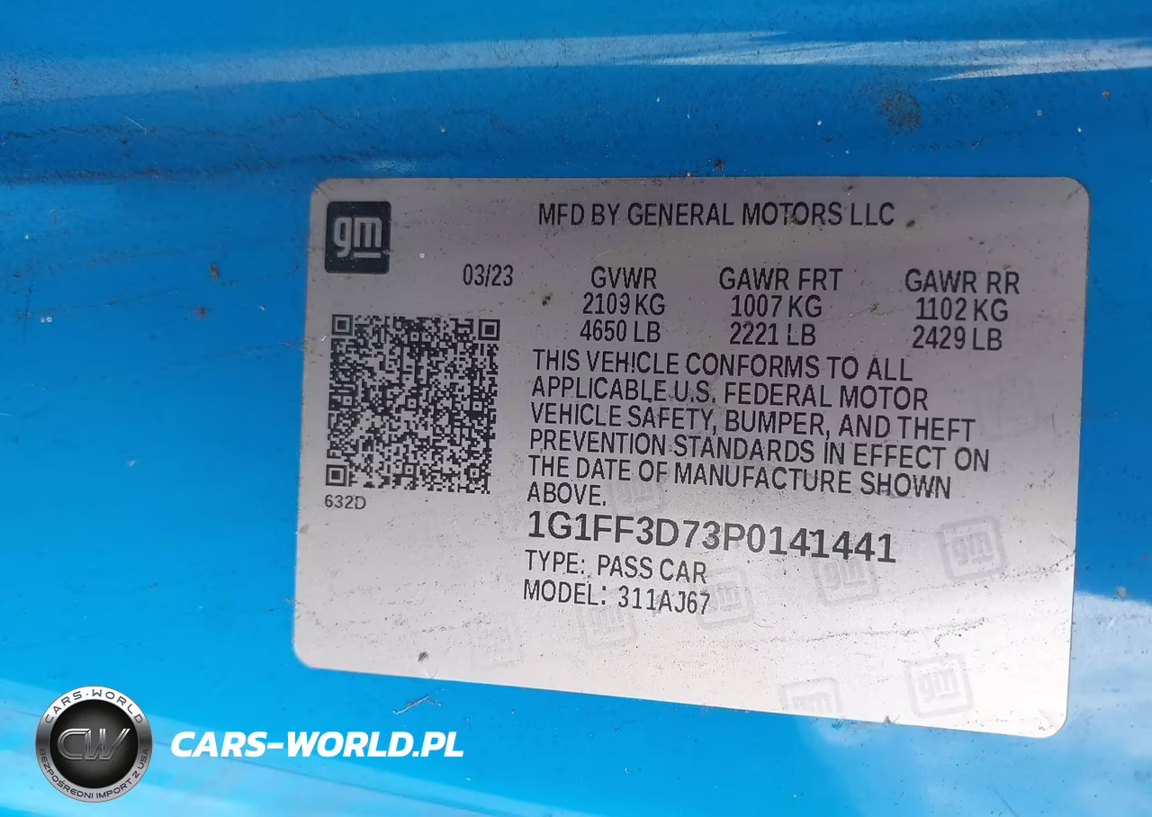 2023 Chevrolet Camaro Rwd Lt1 VIN:1G1FF3D73P0141441 - 9