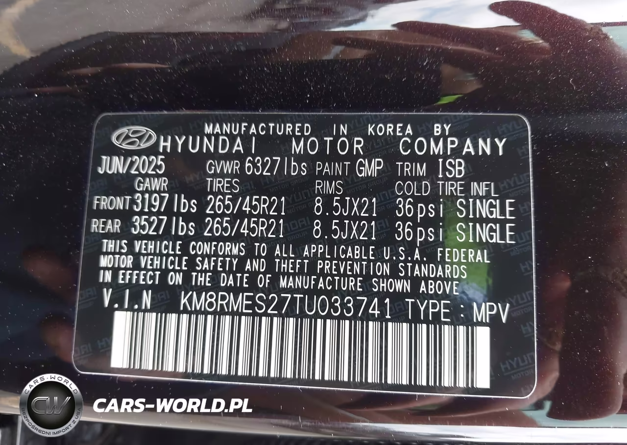 2026 Hyundai Palisade Calligraphy VIN:KM8RMES27TU033741 - 9