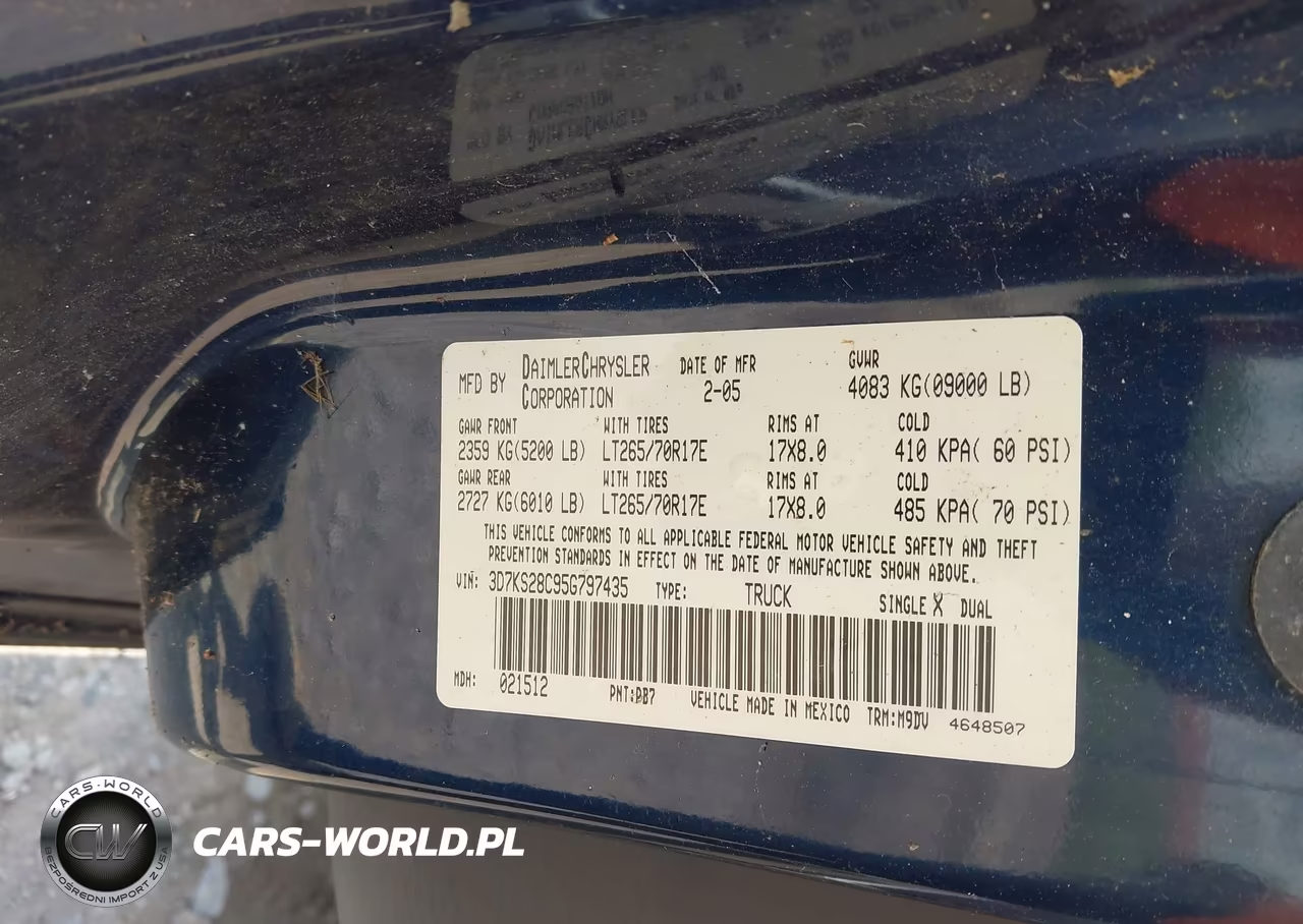 2005 Dodge Ram 2500 Slt-Laramie VIN:3D7KS28C95G797435 - 9