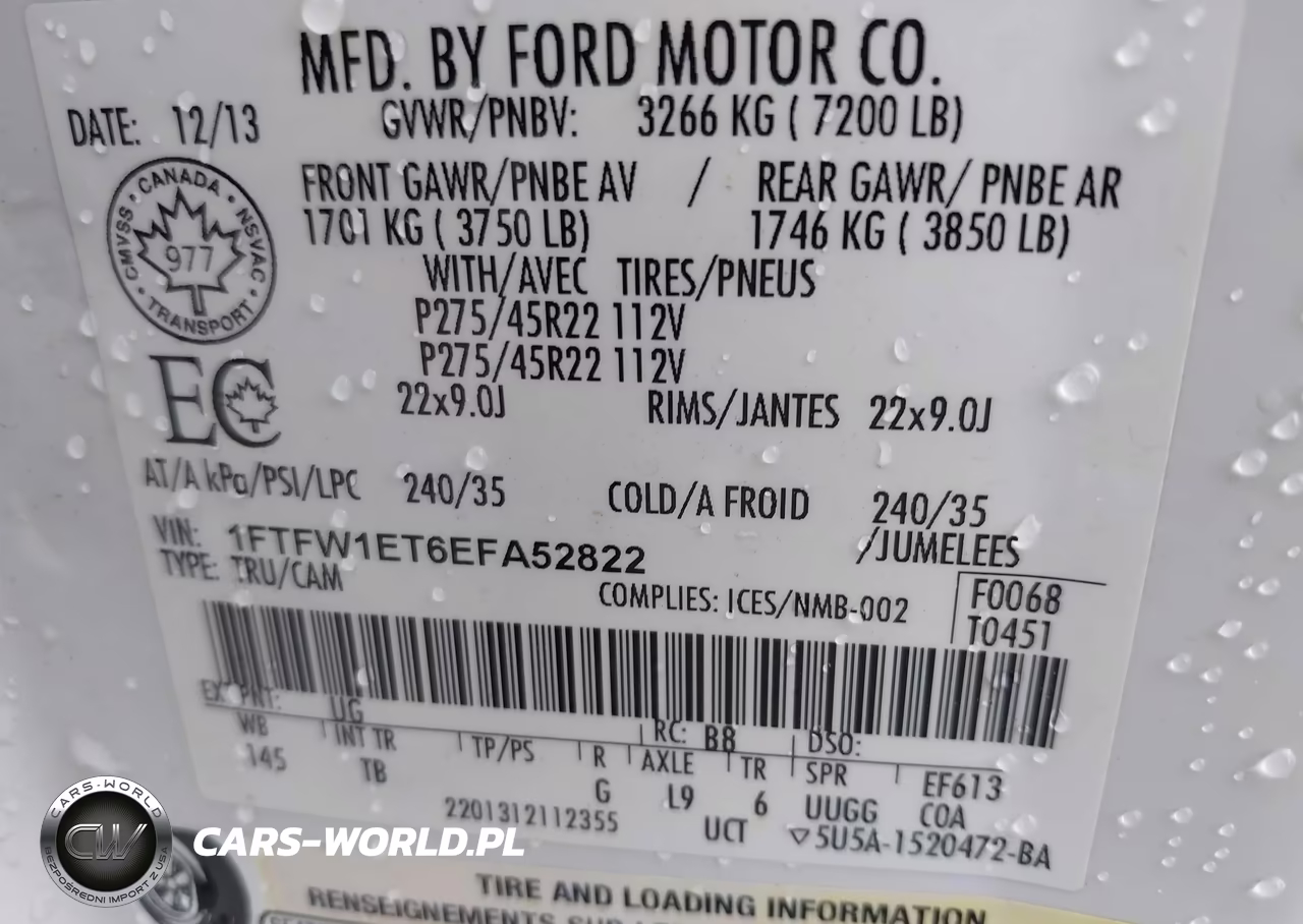 2014 Ford F-150 Fx4-King Ranch-Lariat-Limited-Platinum-Xl-Xlt VIN:1FTFW1ET6EFA52822 - 9