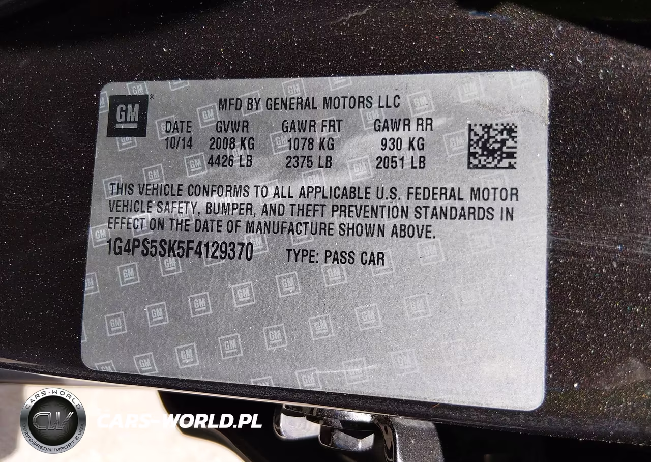 2015 Buick Verano Leather Group VIN:1G4PS5SK5F4129370 - 9
