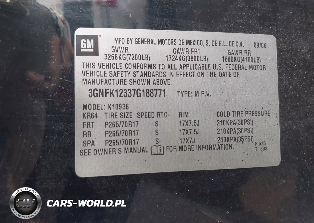 2007 Chevrolet Avalanche 1500 Lt VIN:3GNFK12337G188771 - 9