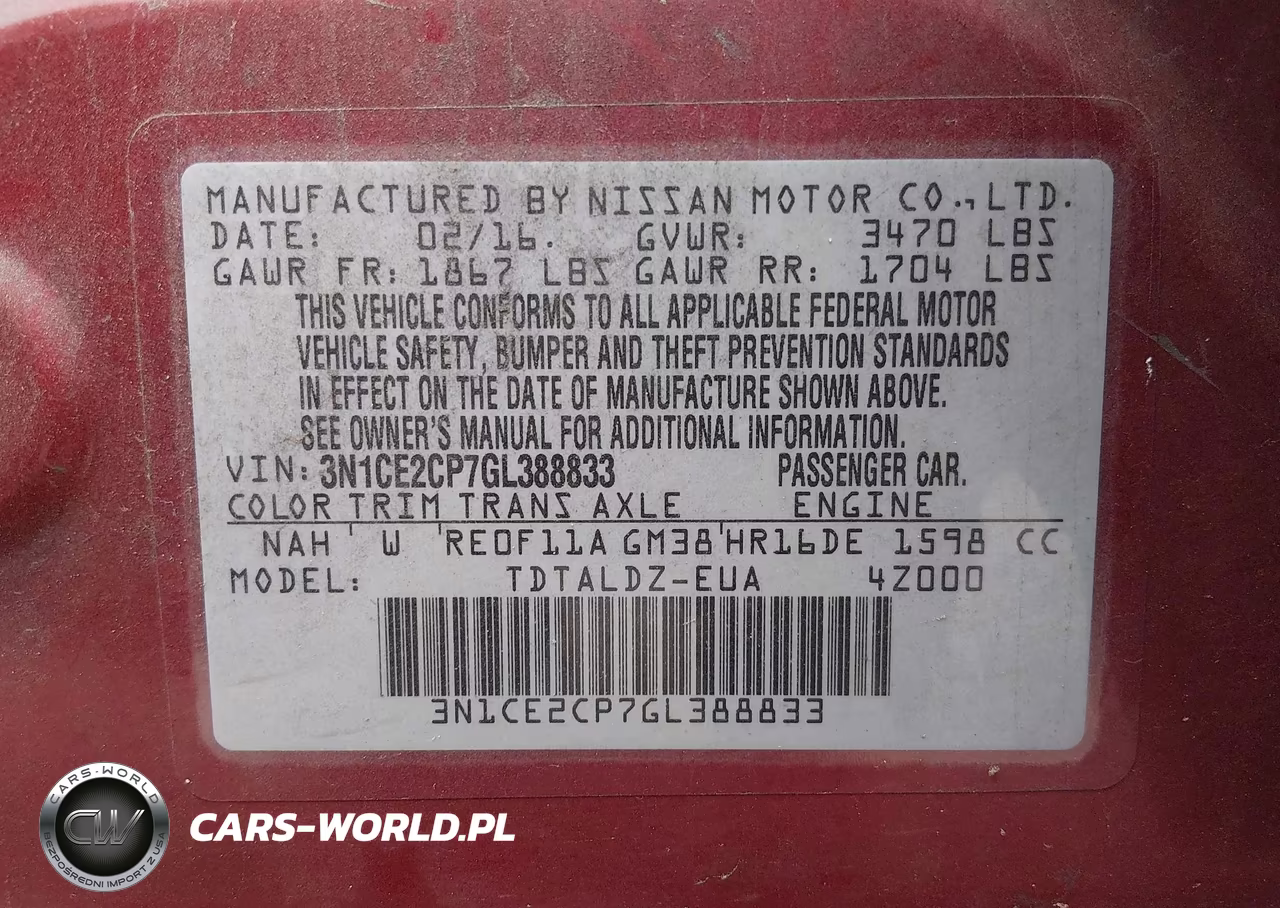 2016 Nissan Versa Note Sv VIN:3N1CE2CP7GL388833 - 9