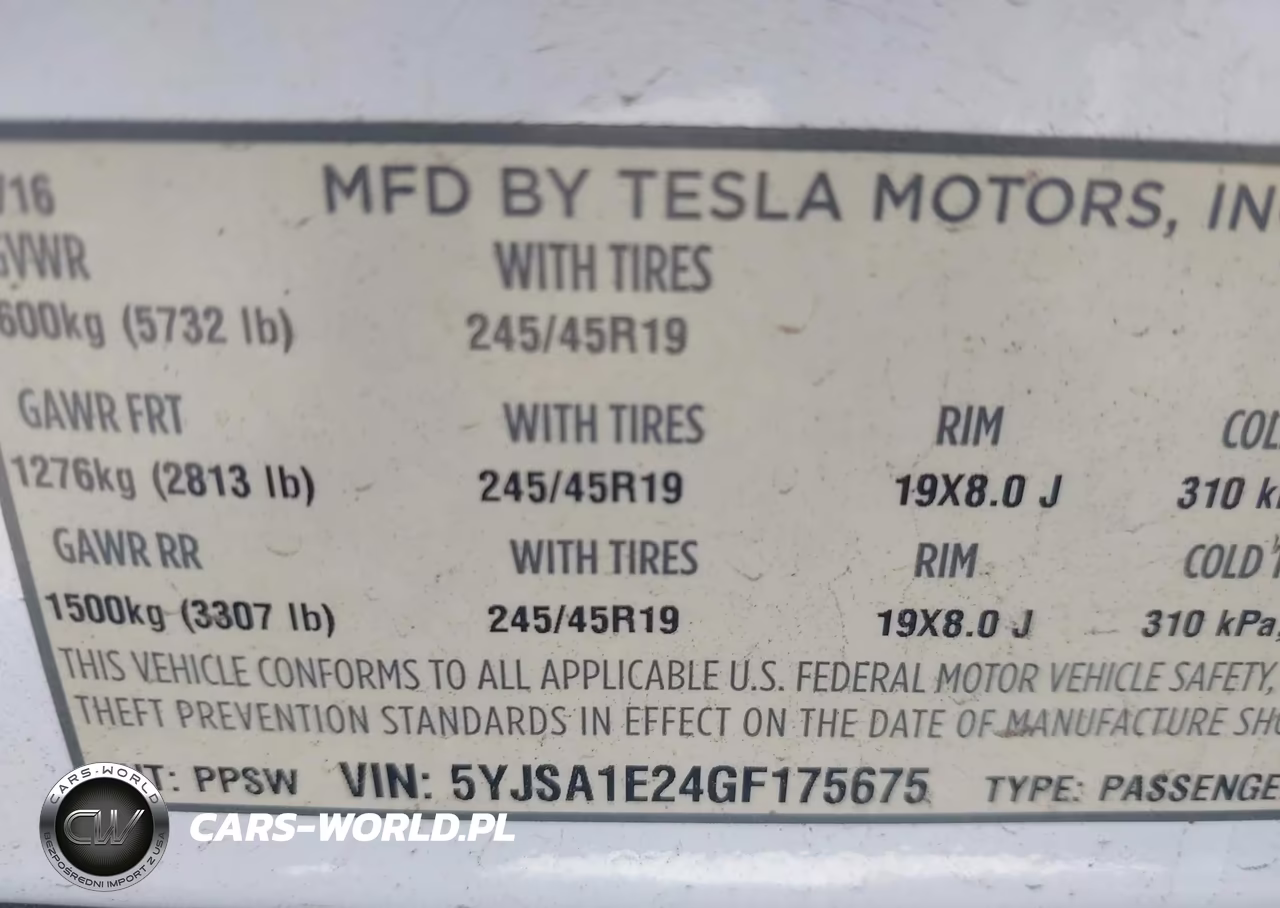 2016 Tesla Model S 60D-70D-75D-85D-90D VIN:5YJSA1E24GF175675 - 9