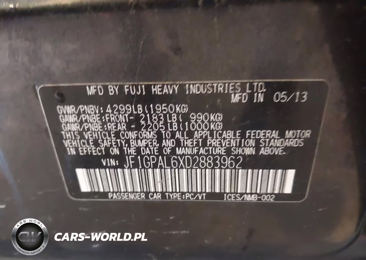 2013 Subaru Impreza 2.0I Sport Premium VIN:JF1GPAL6XD2883962 - 9