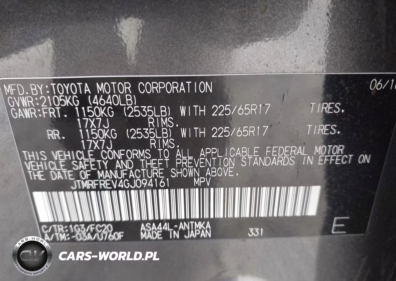 2016 Toyota Rav4 Xle VIN:JTMRFREV4GJ094161 - 9