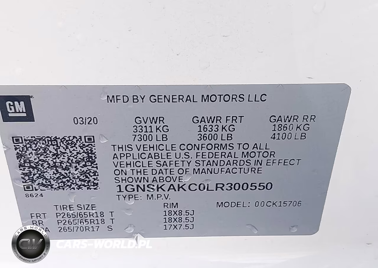 2020 Chevrolet Tahoe 4Wd Ls VIN:1GNSKAKC0LR300550 - 9