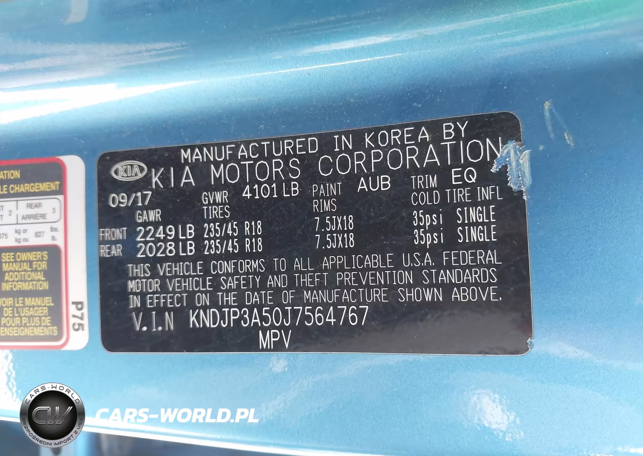 2018 Kia Soul + VIN:KNDJP3A50J7564767 - 9