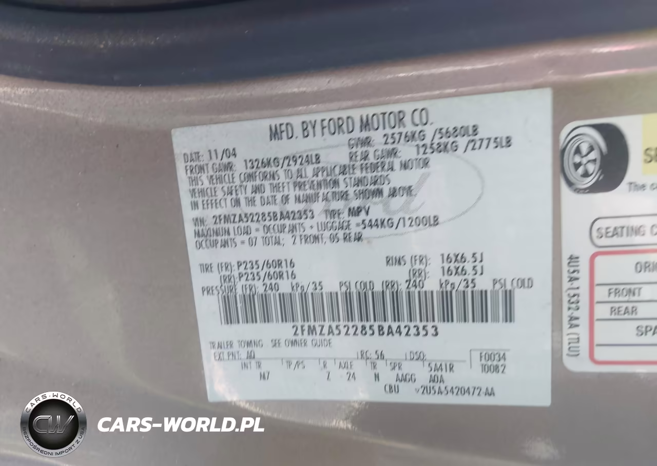 2005 Ford Freestar Sel VIN:2FMZA52285BA42353 - 9