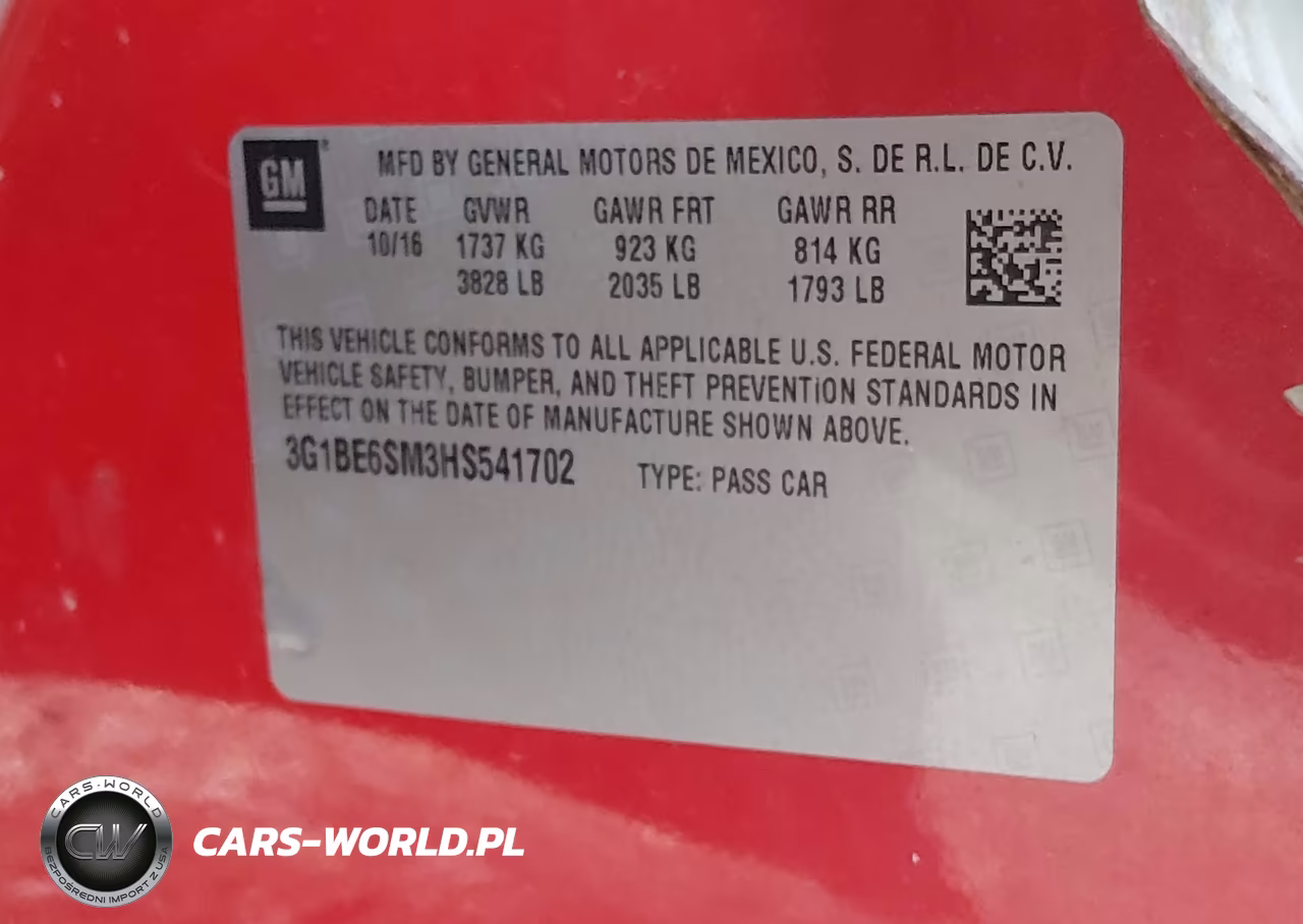 2017 Chevrolet Cruze Lt Auto VIN:3G1BE6SM3HS541702 - 9