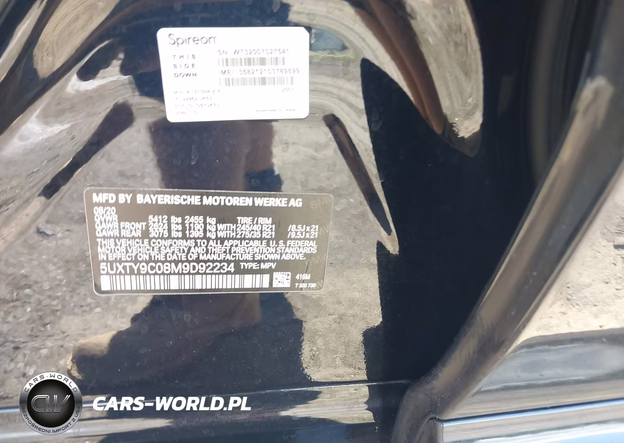 2021 BMW X3 M40I VIN:5UXTY9C08M9D92234 - 9