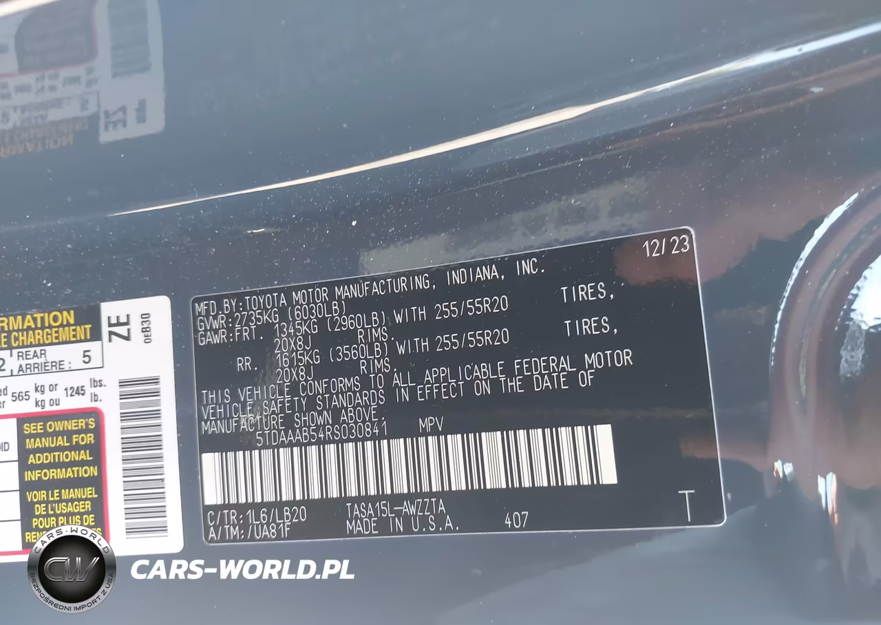 2024 Toyota Grand Highlander Platinum VIN:5TDAAAB54RS030841 - 9