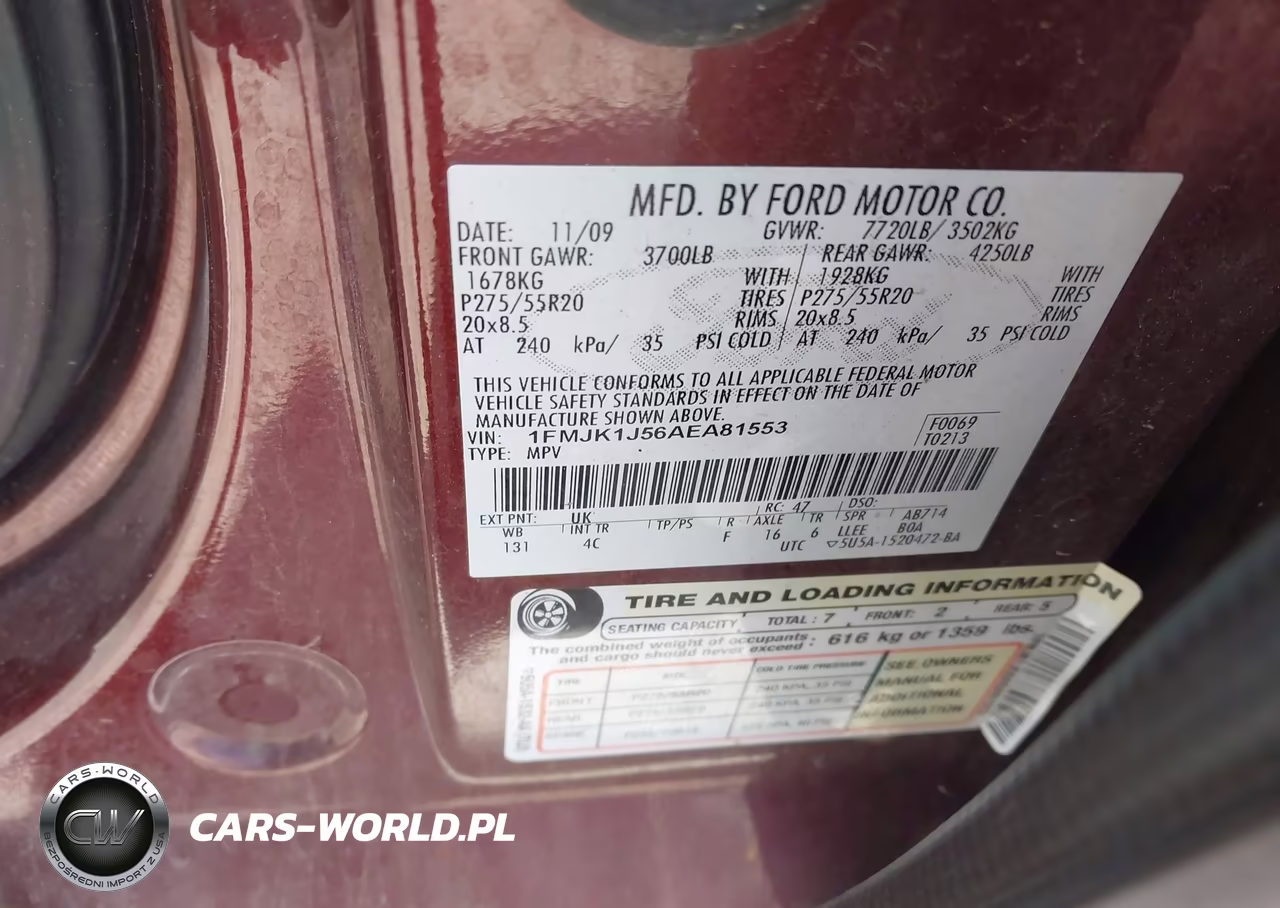 2010 Ford Expedition El Eddie Bauer-King Ranch VIN:1FMJK1J56AEA81553 - 9