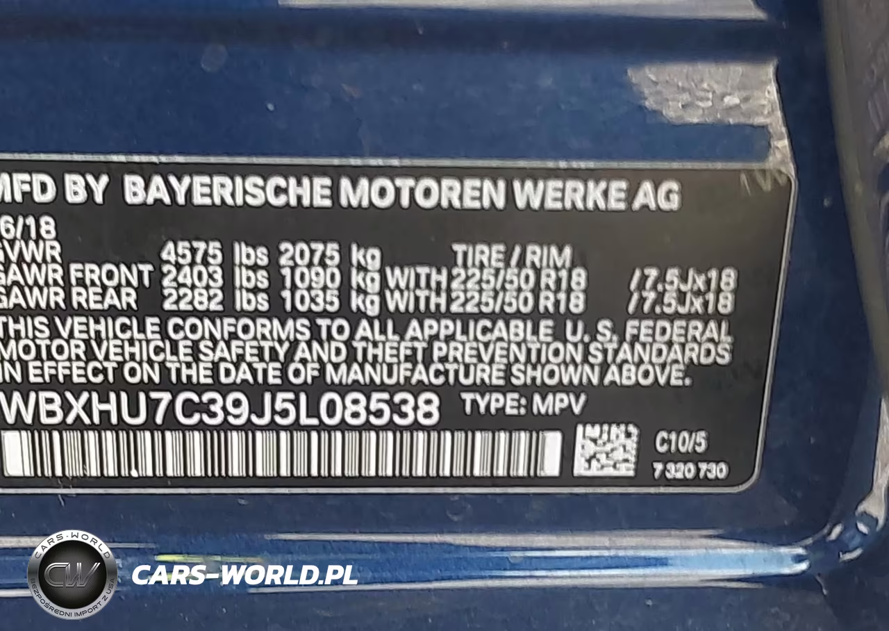 2018 BMW X1 Sdrive28I VIN:WBXHU7C39J5L08538 - 9