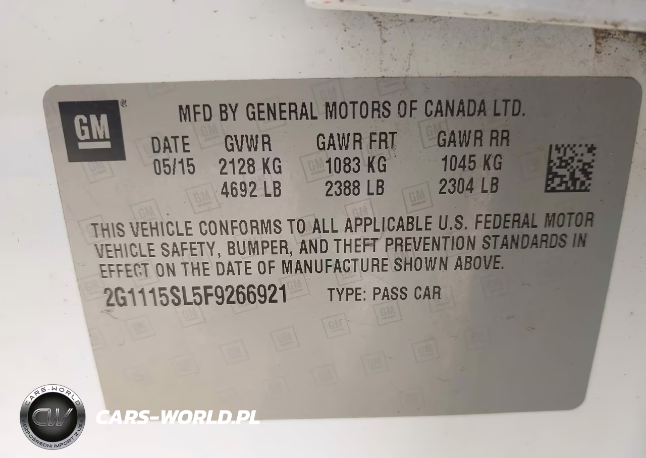 2015 Chevrolet Impala 1Lt VIN:2G1115SL5F9266921 - 9