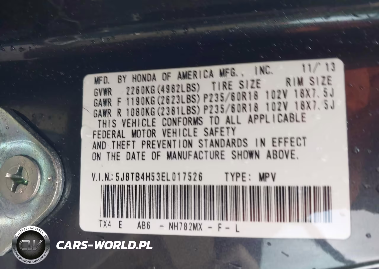 2014 Acura Rdx VIN:5J8TB4H53EL017526 - 9
