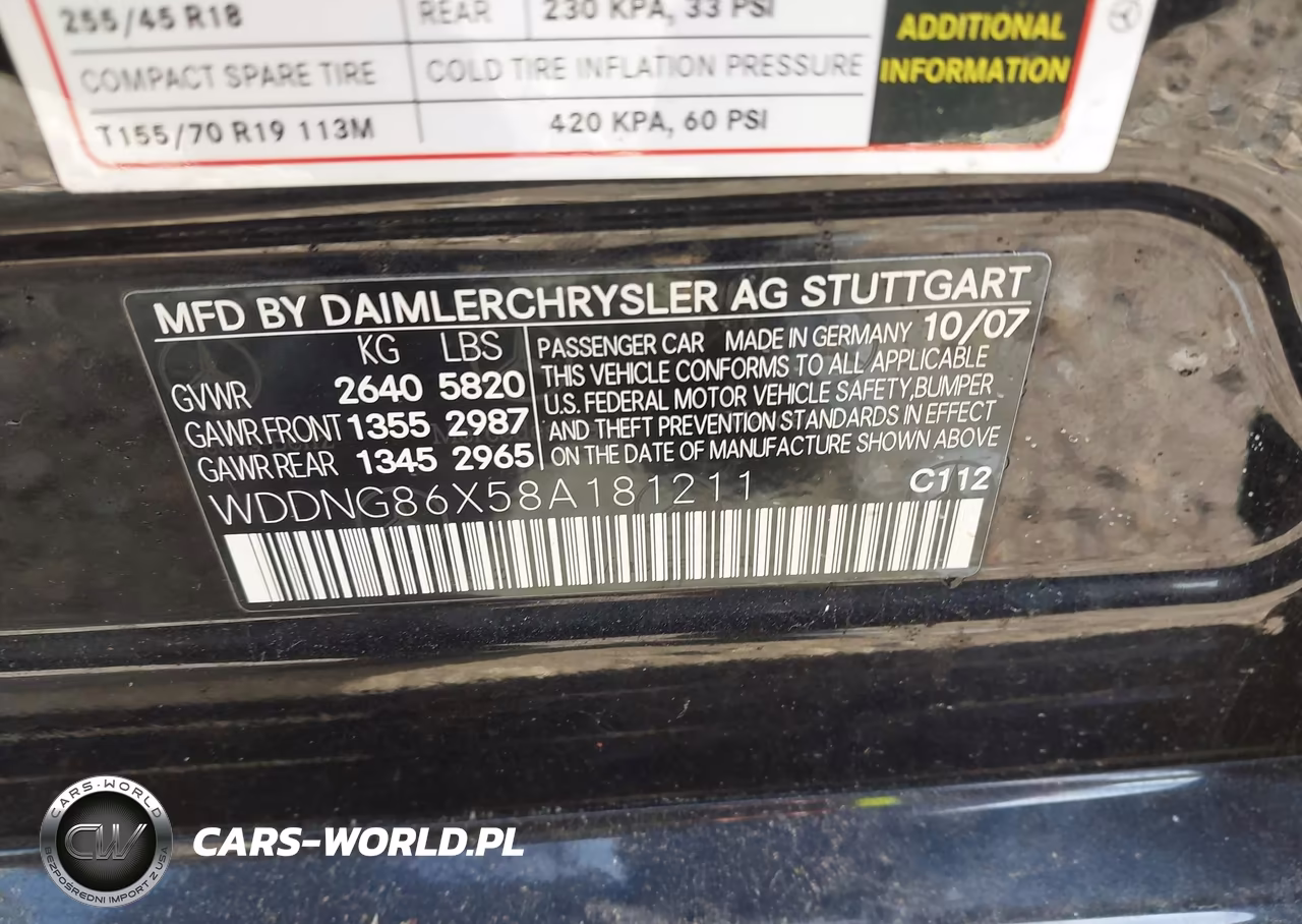 2008 Mercedes-Benz S 550 4Matic VIN:WDDNG86X58A181211 - 9
