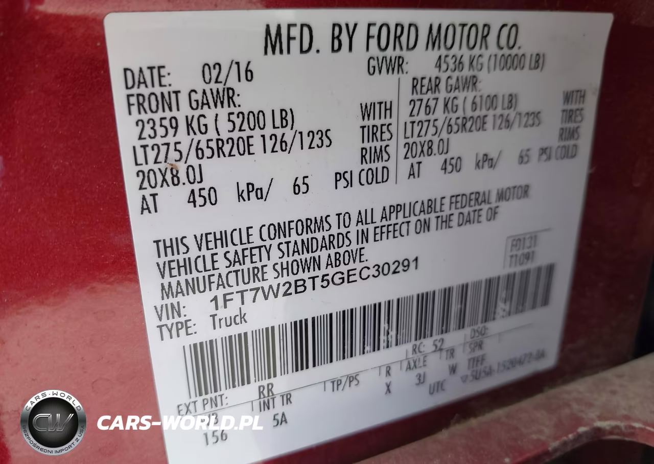 2016 Ford F-250 Lariat-Xl-Xlt VIN:1FT7W2BT5GEC30291 - 9