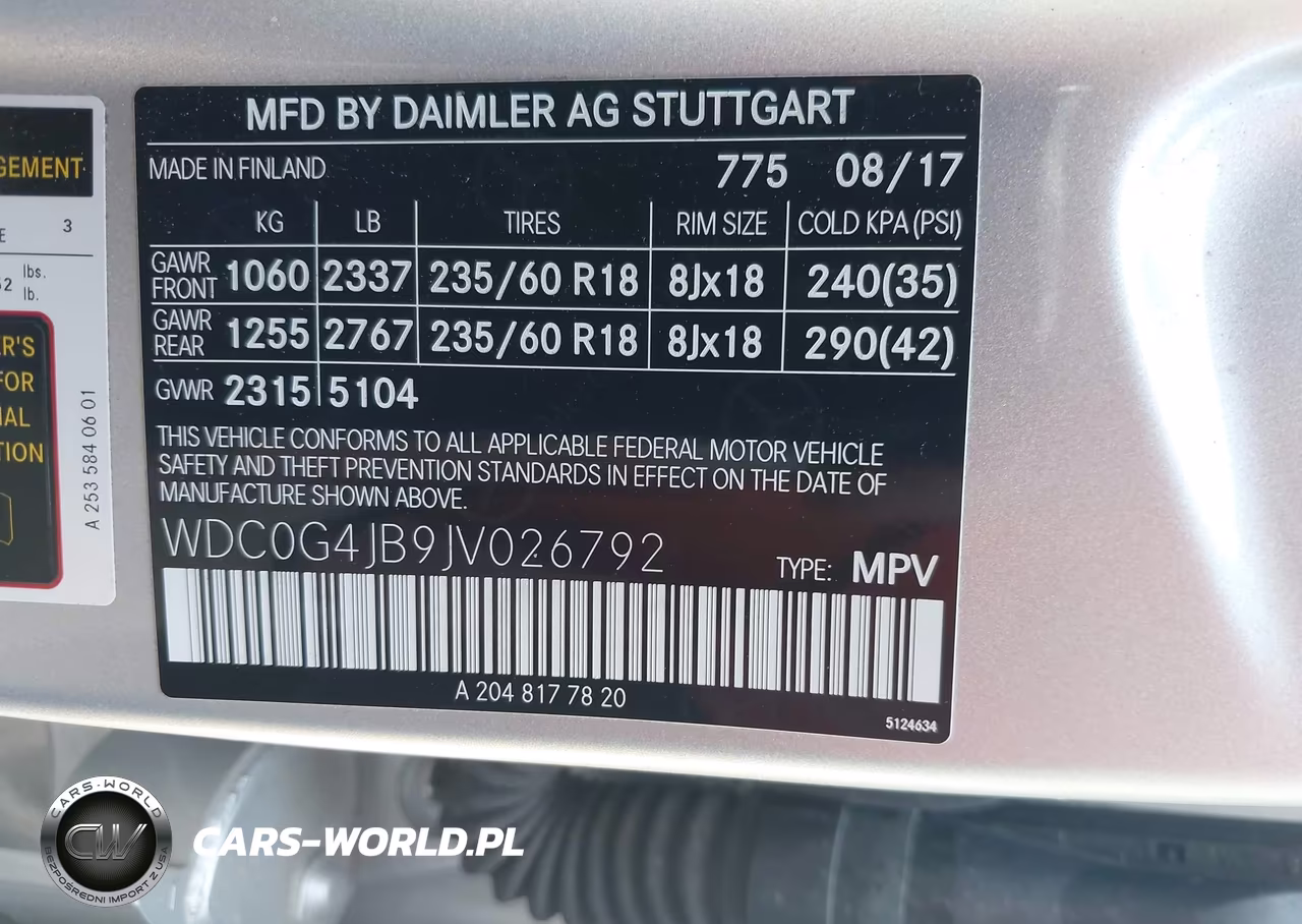 2018 Mercedes-Benz Glc 300 VIN:WDC0G4JB9JV026792 - 9