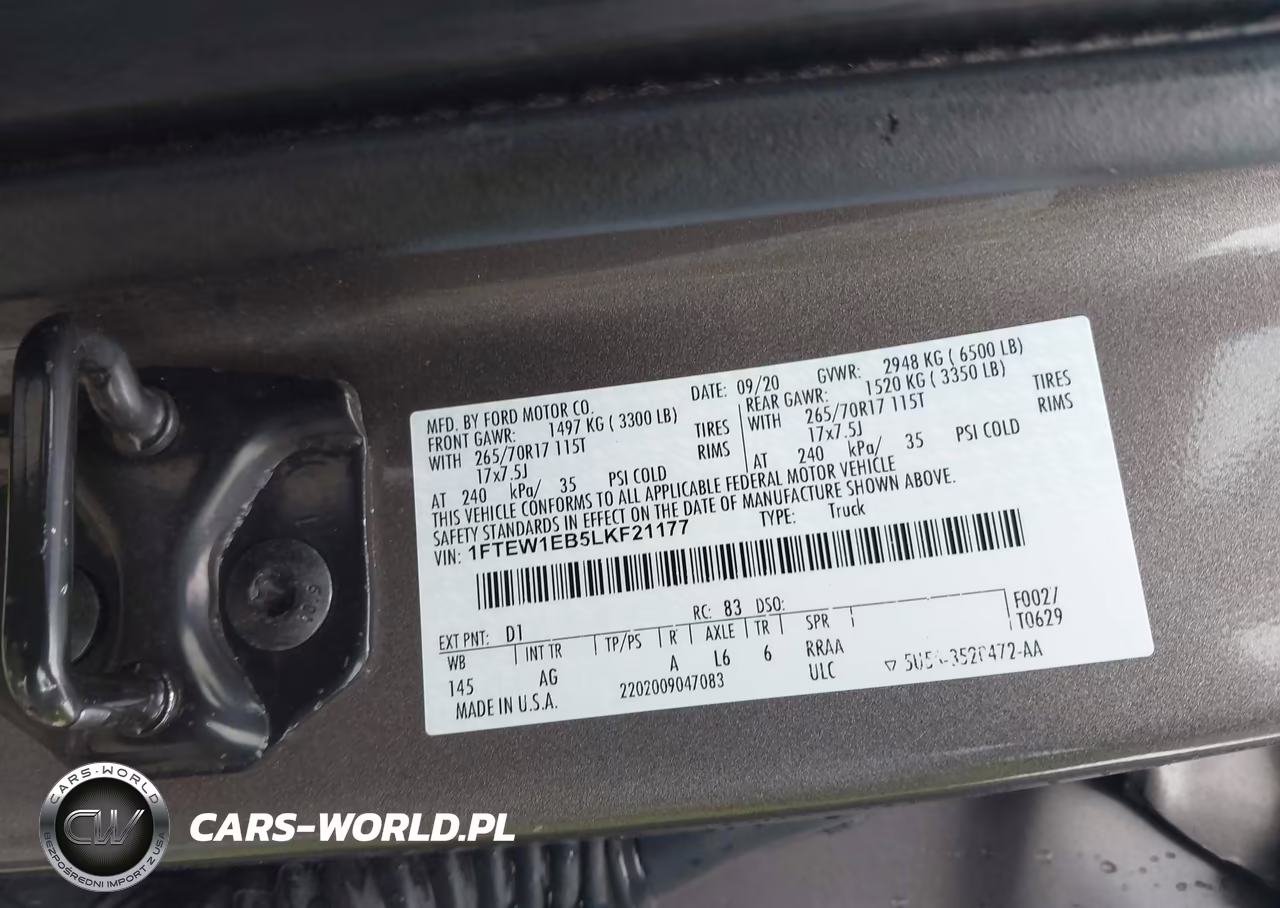 2020 Ford F-150 Xl-Xlt VIN:1FTEW1EB5LKF21177 - 9
