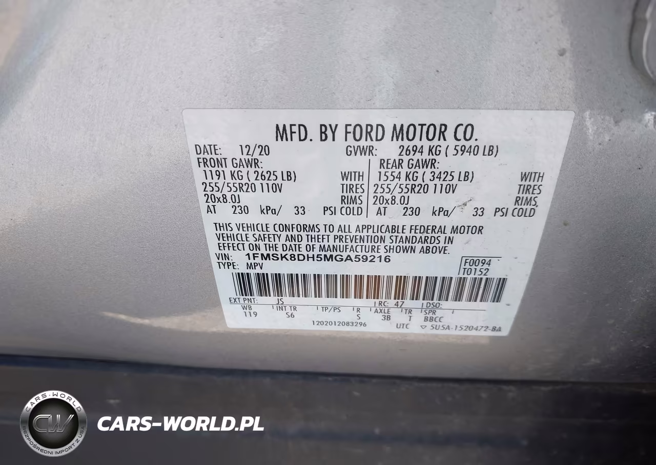 2021 Ford Explorer Xlt VIN:1FMSK8DH5MGA59216 - 9