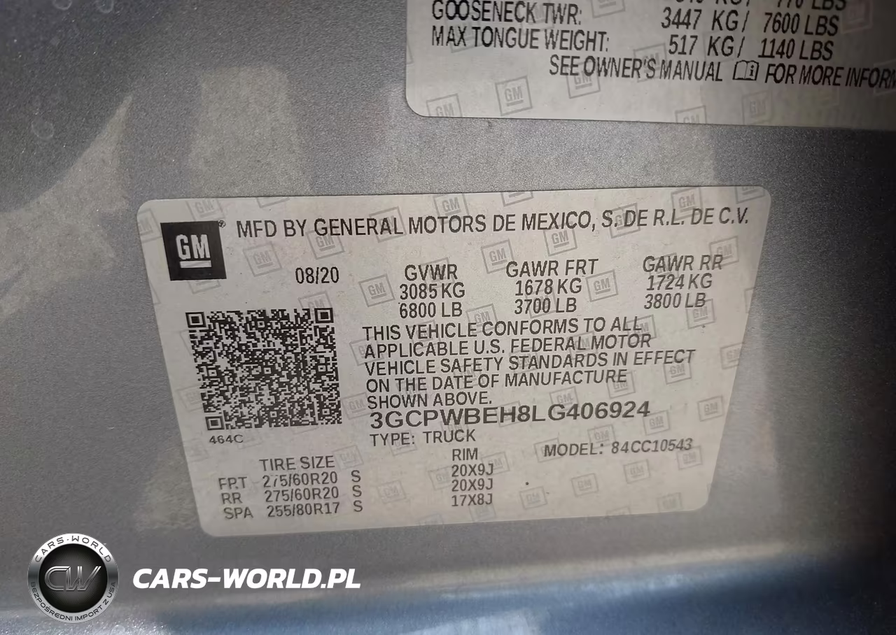 2020 Chevrolet Silverado 1500 2Wd Short Bed Custom VIN:3GCPWBEH8LG406924 - 9