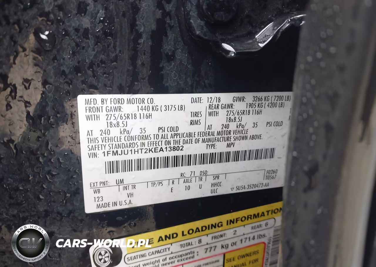 2019 Ford Expedition Xlt VIN:1FMJU1HT2KEA13802 - 9