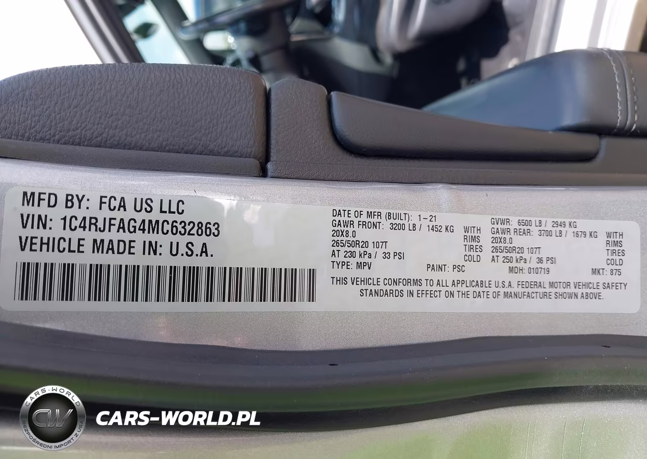 2021 Jeep Grand Cherokee Laredo X 4X4 VIN:1C4RJFAG4MC632863 - 9