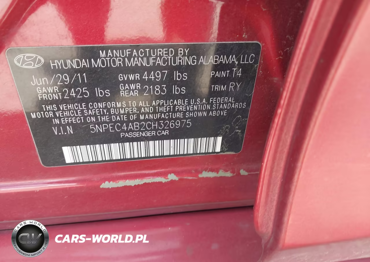 2012 Hyundai Sonata Se 2.0T VIN:5NPEC4AB2CH326975 - 9