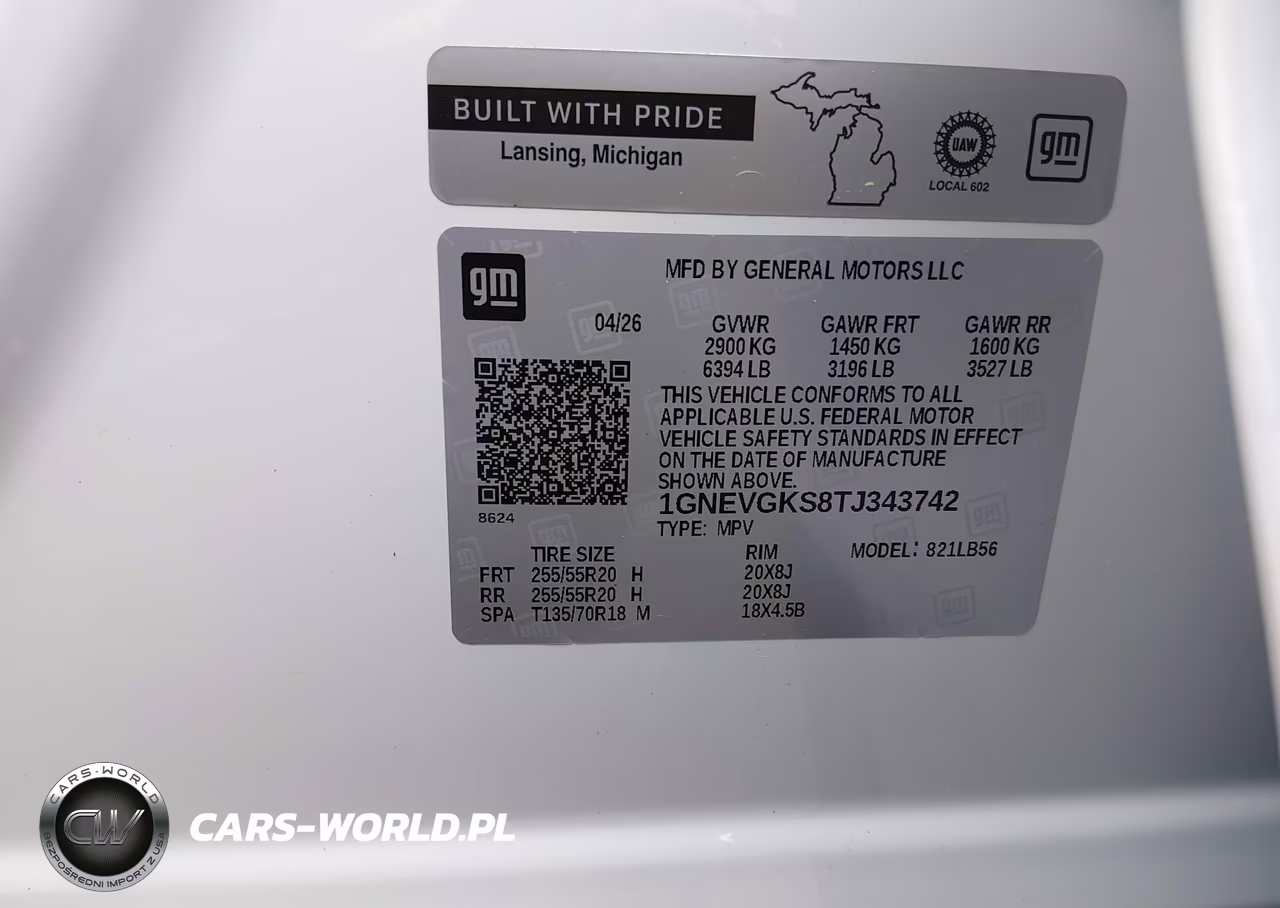 2026 Chevrolet Traverse Awd Lt VIN:1GNEVGKS8TJ343742 - 9