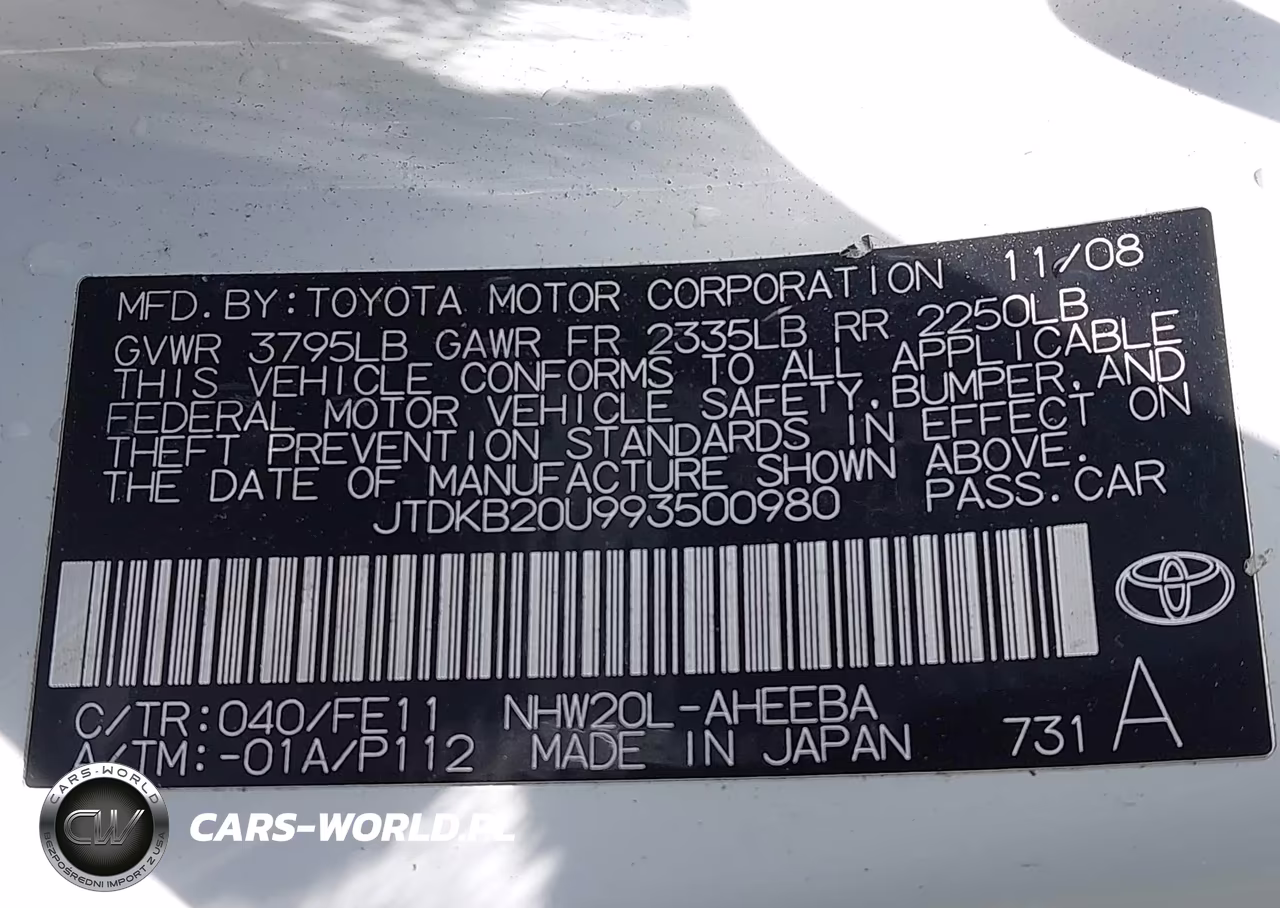 2009 Toyota Prius Touring VIN:JTDKB20U993500980 - 9