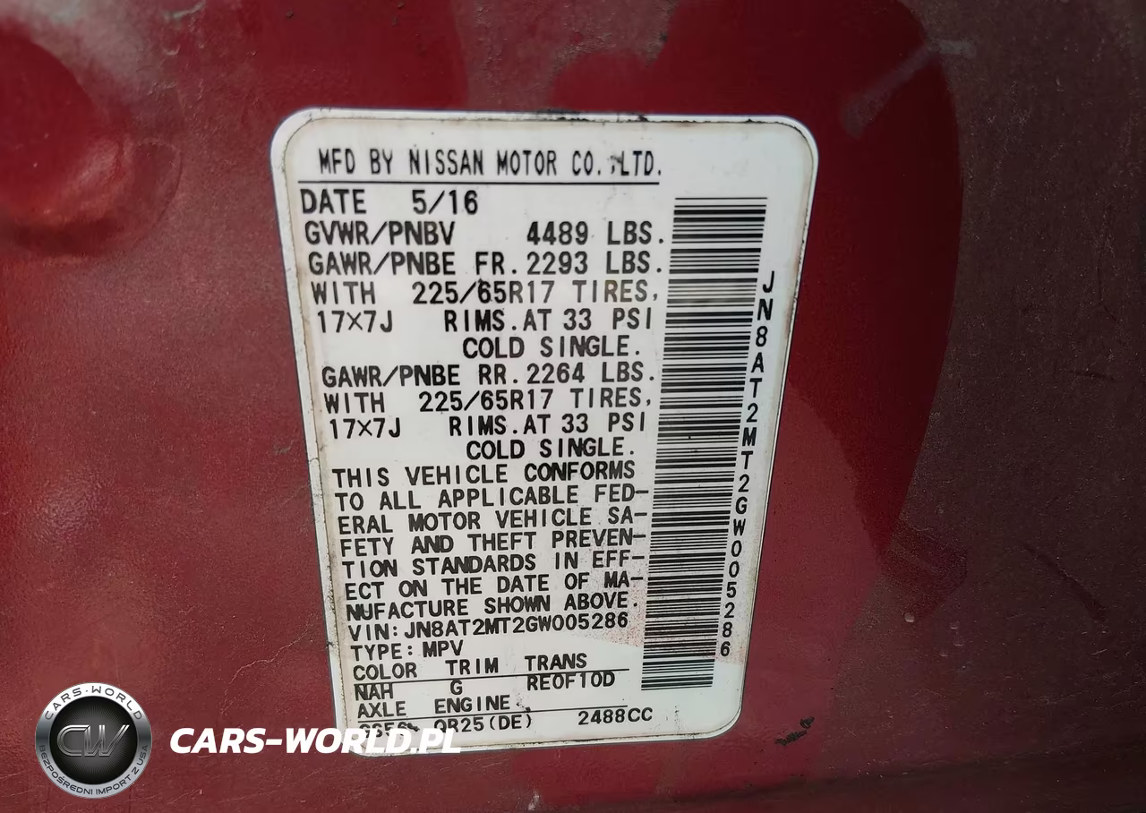 2016 Nissan Rogue S VIN:JN8AT2MT2GW005286 - 9