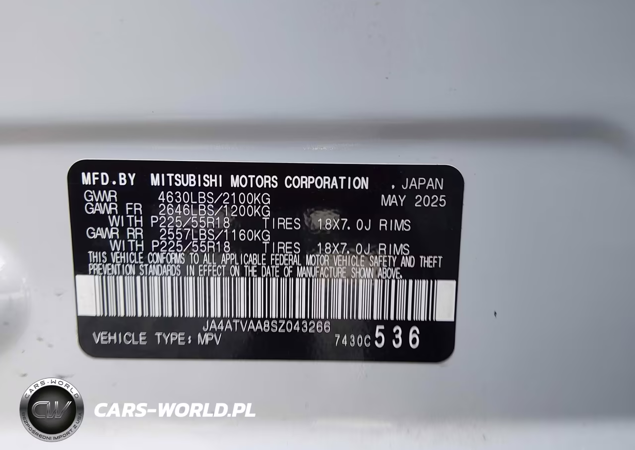 2025 Mitsubishi Eclipse Cross Le S-Awc VIN:JA4ATVAA8SZ043266 - 9