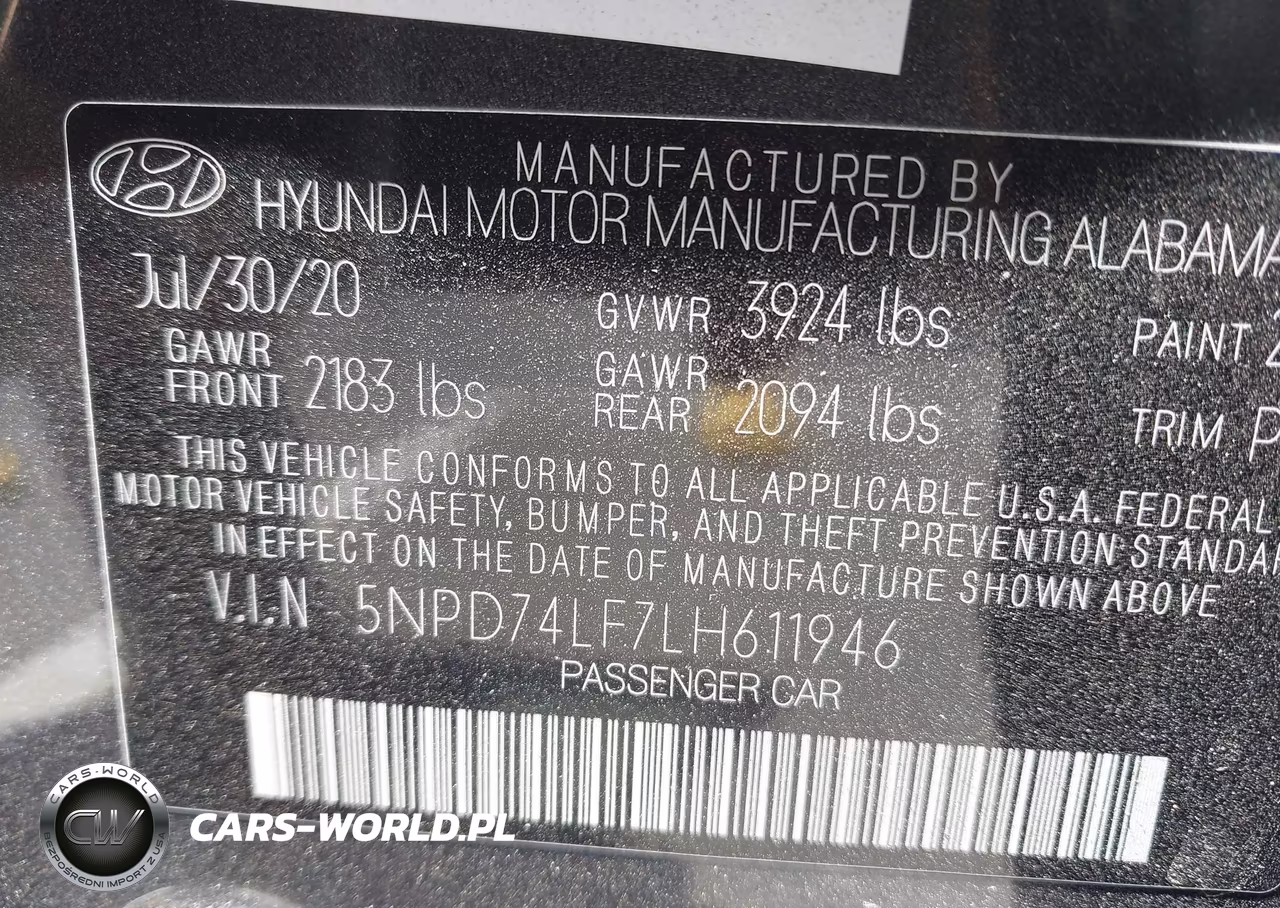 2020 Hyundai Elantra Se VIN:5NPD74LF7LH611946 - 9