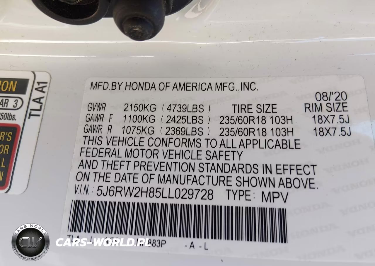 2020 Honda Cr-V Awd Ex-L VIN:5J6RW2H85LL029728 - 9