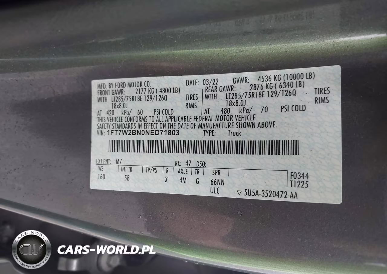 2022 Ford F-250 Lariat VIN:1FT7W2BN0NED71803 - 9