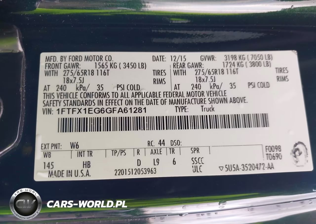 2016 Ford F-150 Lariat-Xl-Xlt VIN:1FTFX1EG6GFA61281 - 9