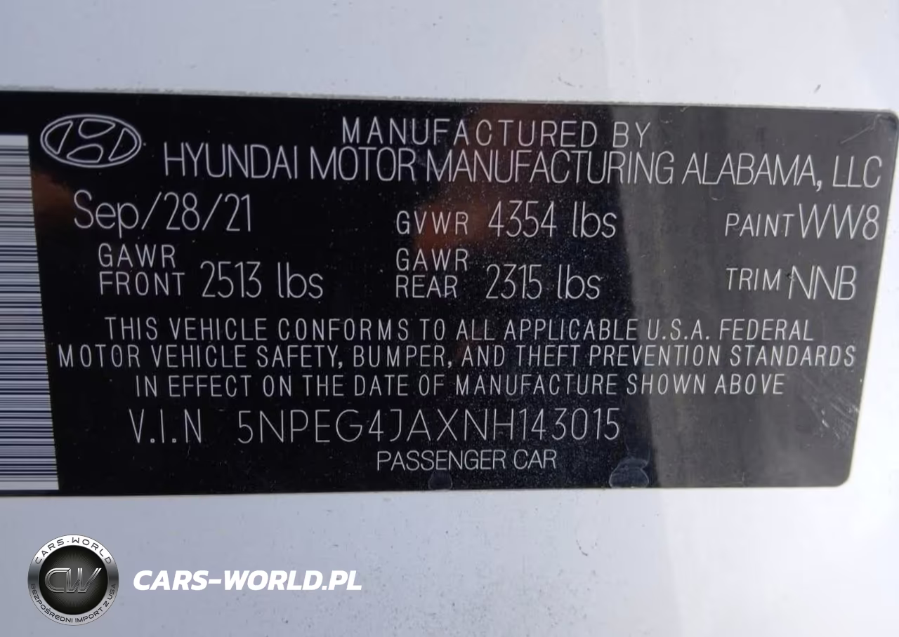 2022 Hyundai Sonata Se VIN:5NPEG4JAXNH143015 - 12