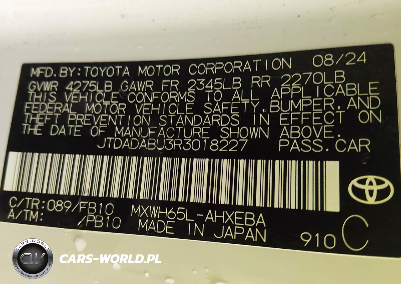 2024 Toyota Prius Le Awd-E VIN:JTDADABU3R3018227 - 9