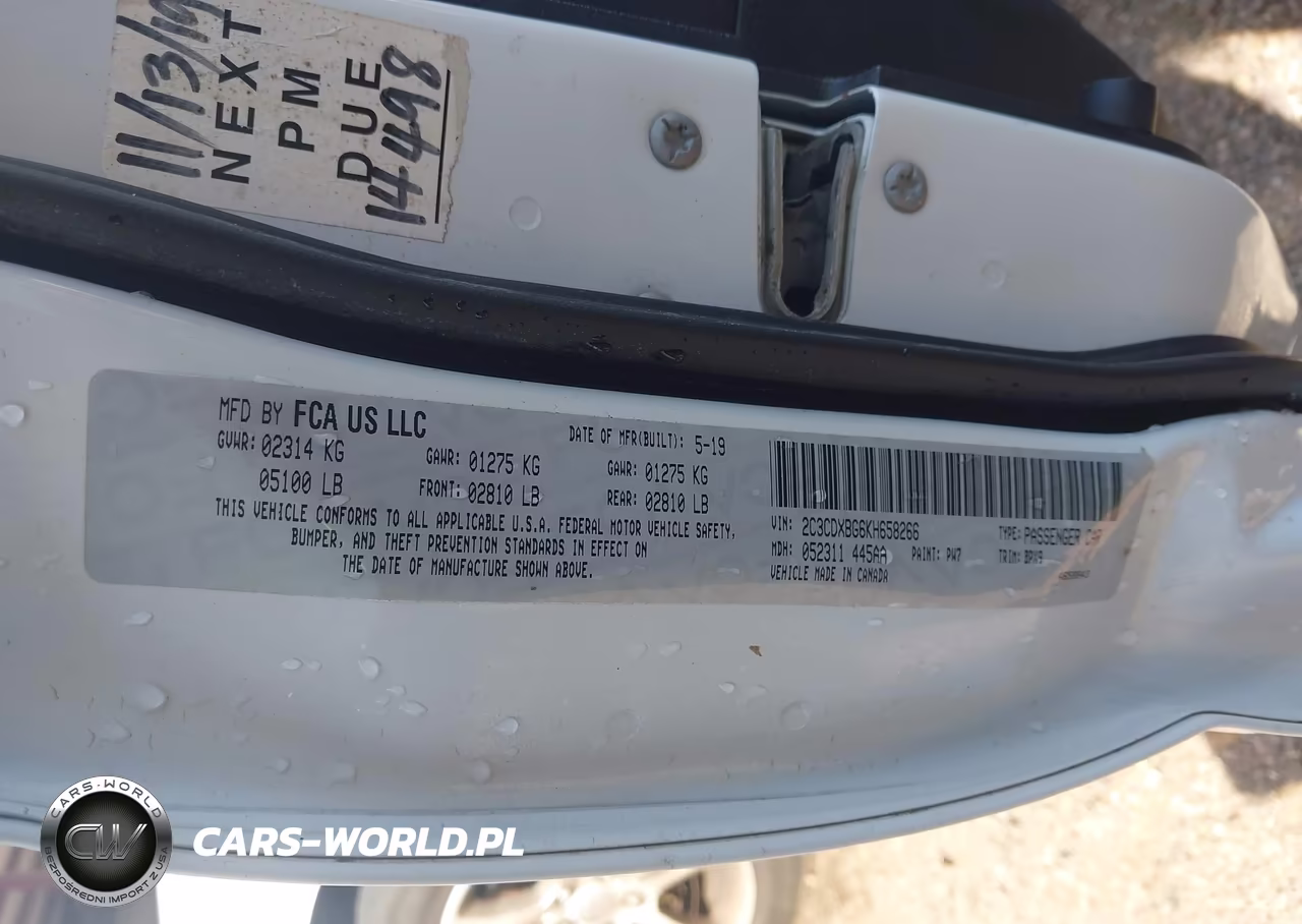 2019 Dodge Charger Sxt Rwd VIN:2C3CDXBG6KH658266 - 9