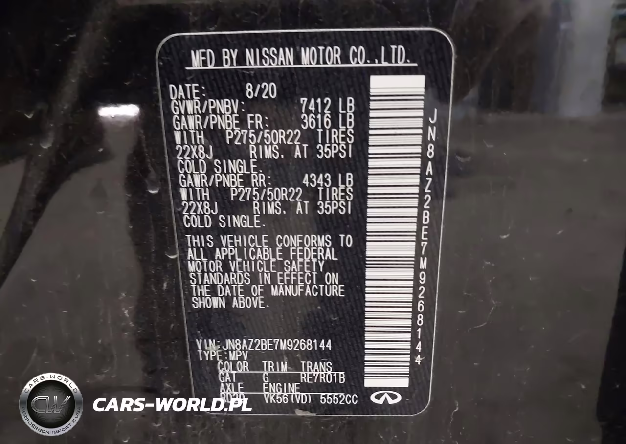 2021 Infiniti Qx80 Sensory Awd VIN:JN8AZ2BE7M9268144 - 9