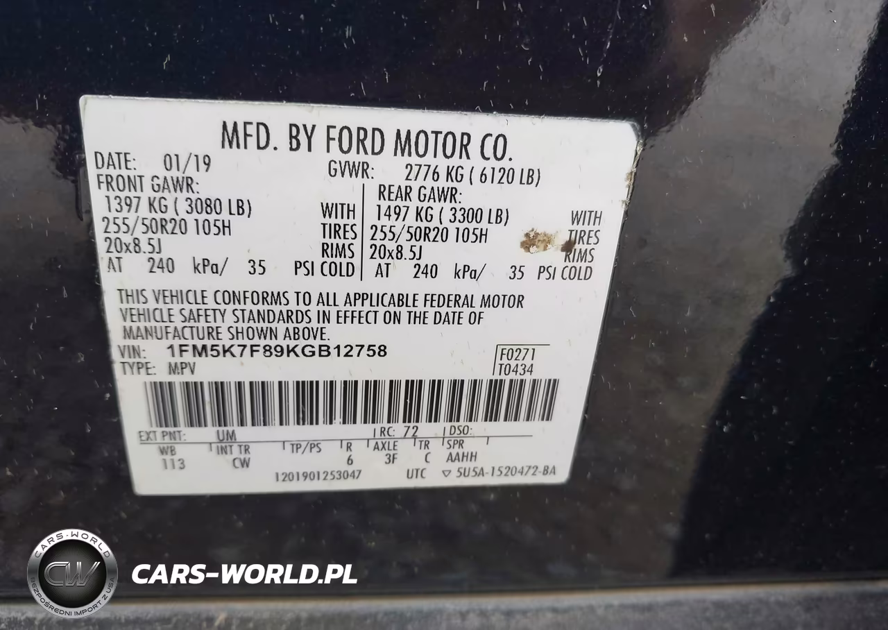 2019 Ford Explorer Limited VIN:1FM5K7F89KGB12758 - 9