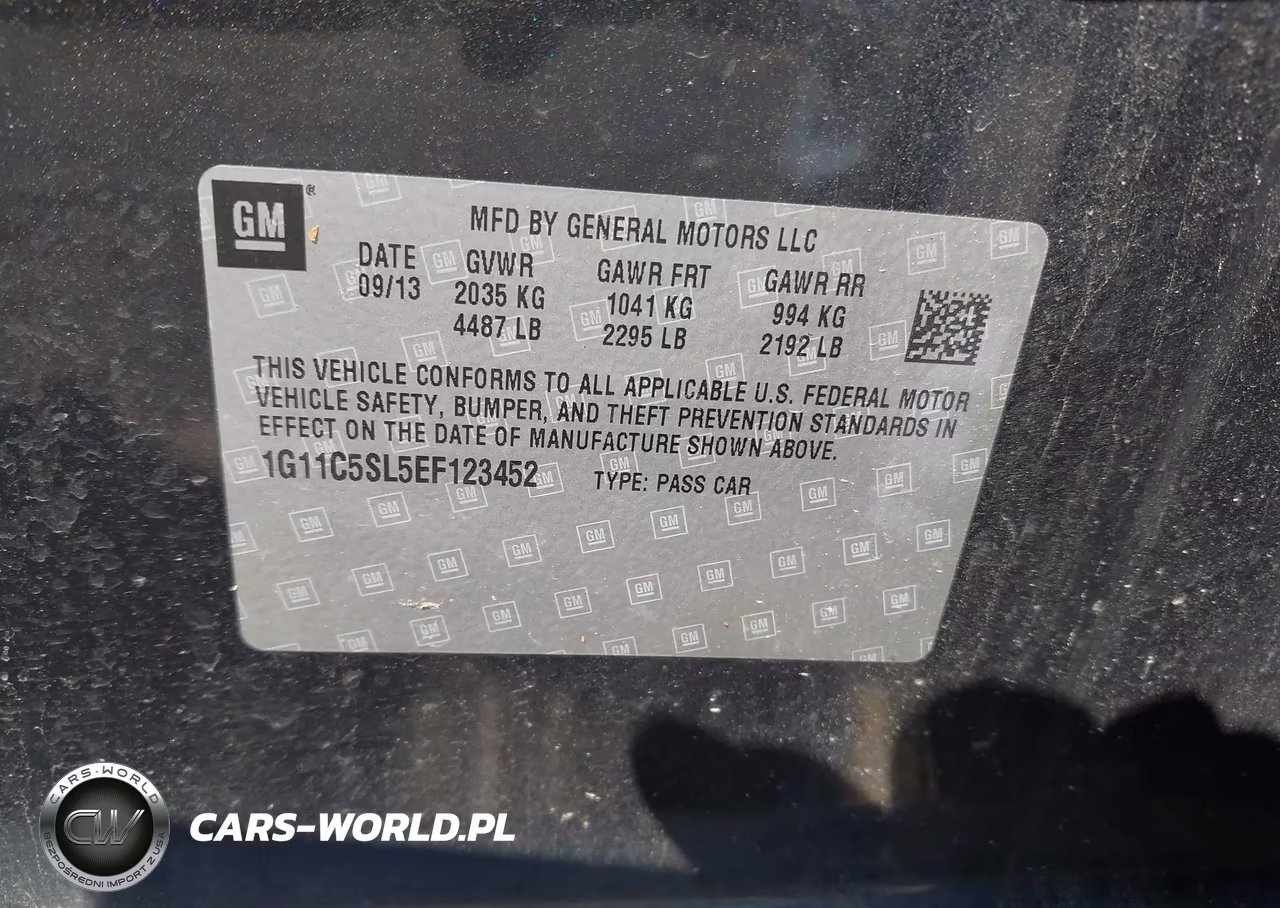 2014 Chevrolet Malibu 1Lt VIN:1G11C5SL5EF123452 - 9