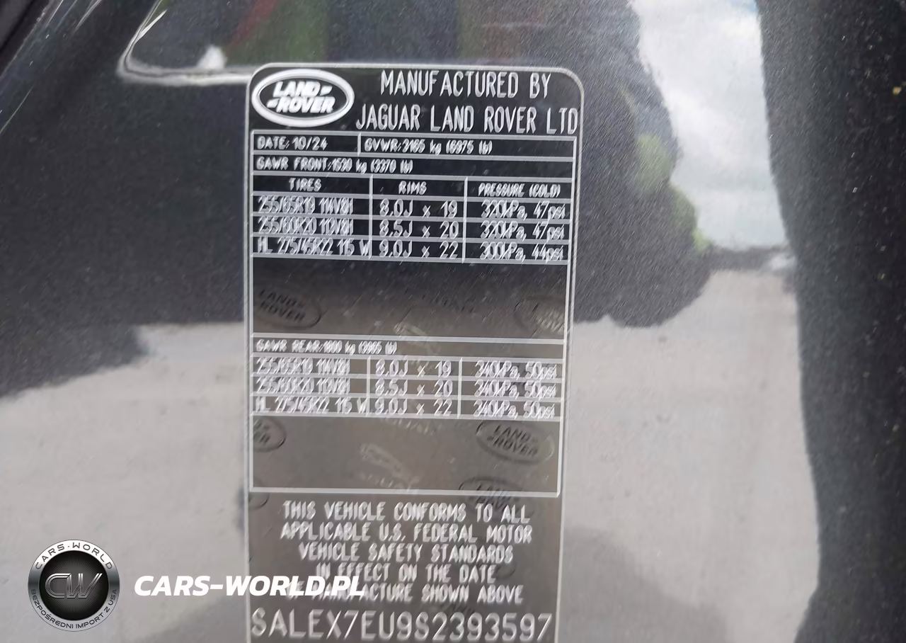 2025 Land Rover Defender 110 P400 X VIN:SALEX7EU9S2393597 - 9