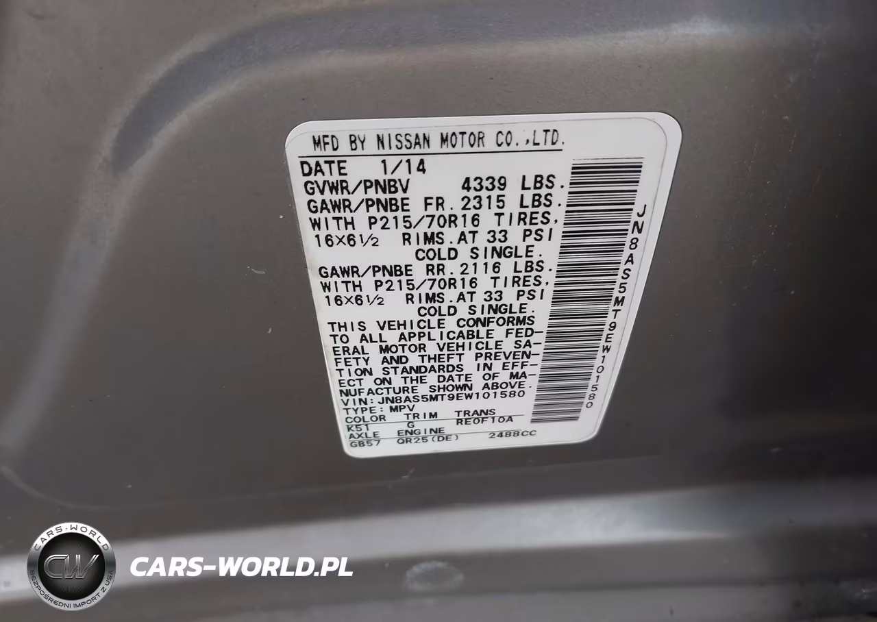2014 Nissan Rogue Select S VIN:JN8AS5MT9EW101580 - 9