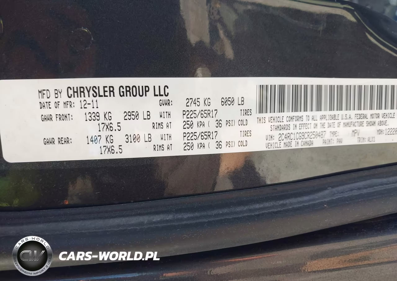 2012 Chrysler Town & Country Touring-L VIN:2C4RC1CG9CR250487 - 9