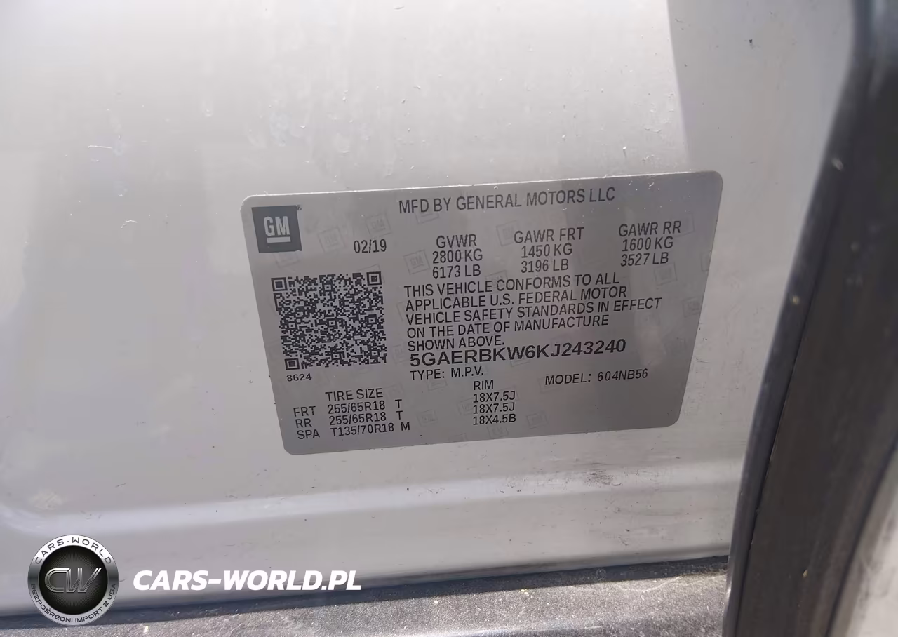 2019 Buick Enclave Fwd Essence VIN:5GAERBKW6KJ243240 - 9