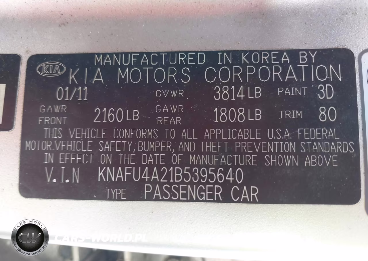 2011 Kia Forte Ex VIN:KNAFU4A21B5395640 - 9