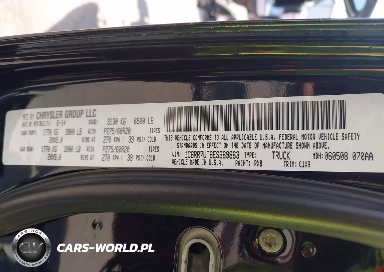 2014 Ram 1500 Sport VIN:1C6RR7UT6ES369863 - 9